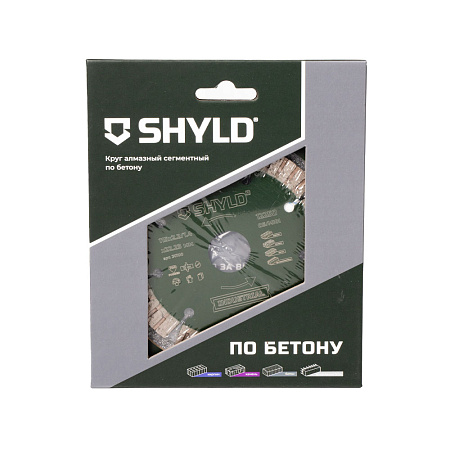 Круг алмазный SHYLD сегментный по бетону, кирпичу, камню 115х22,23 мм(30100)