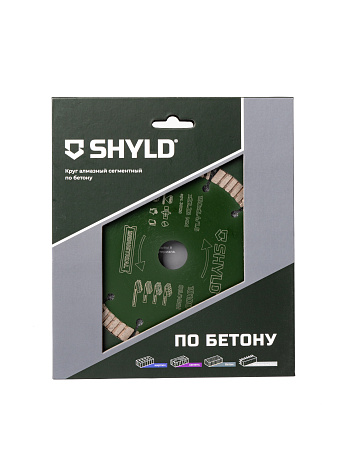 Круг алмазный SHYLD сегментный по бетону, кирпичу, камню 150х22,23 мм(30120)