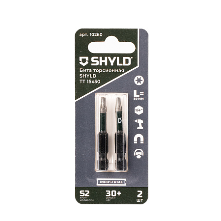 Бита SHYLD торсионная Torx Tamper 15х50 (2шт.)(10260)