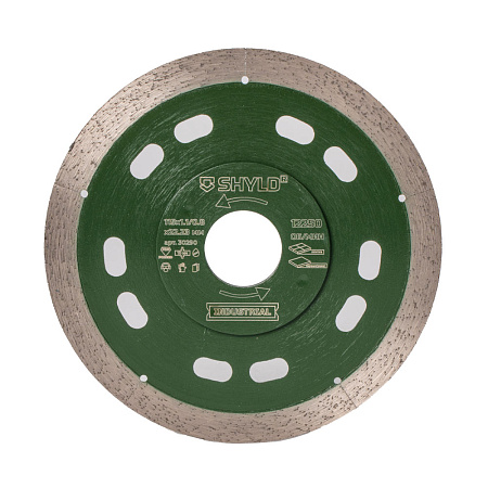 Круг алмазный SHYLD сплошной супертонкий по керамограниту и плитке 115х22,23 мм (30290)