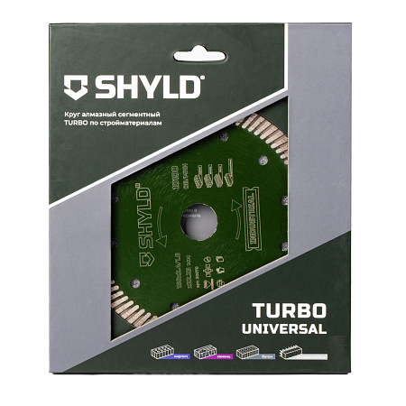 Круг алмазный SHYLD сегментный универсальный TURBO по стройматериалам 150х22,23 мм (30070)